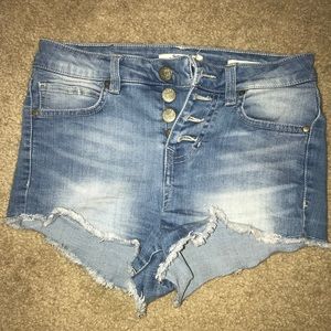 Wild Blue High Rise Cut Offs
